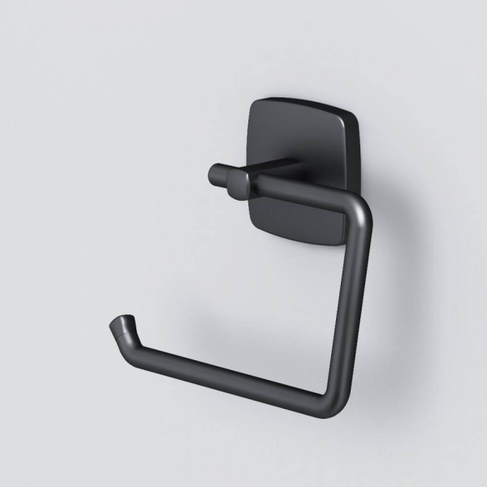 Тримач для туалетного паперу Am.Pm Gem A9034122 без кришки чорний мат