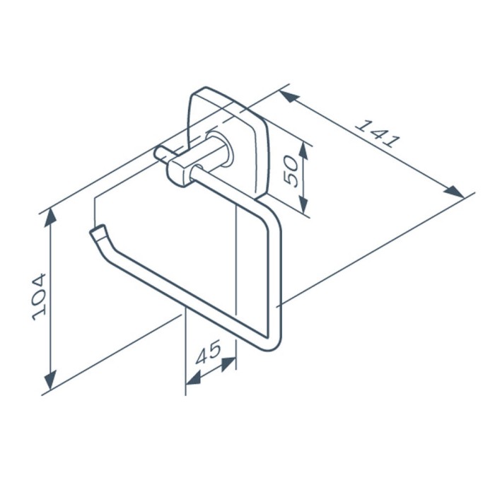 Тримач для туалетного паперу Am.Pm Gem A9034122 без кришки чорний мат