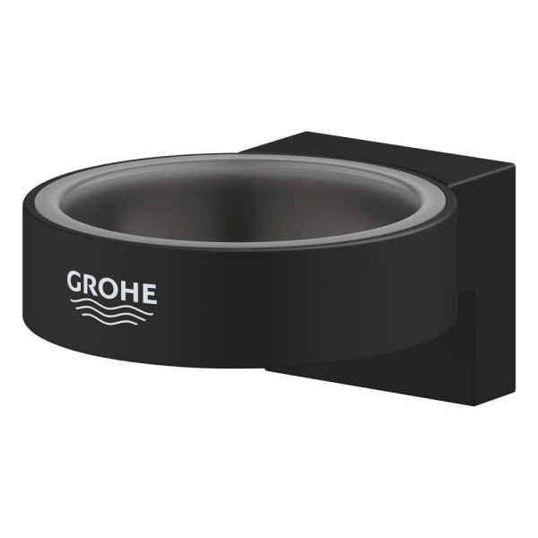 Тримач для склянки чи мильниці Grohe Selection 41217KF0 чорний матовий