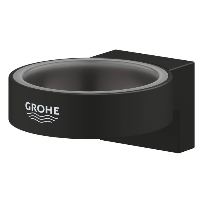 Тримач для склянки чи мильниці Grohe Selection 41217KF0 чорний матовий