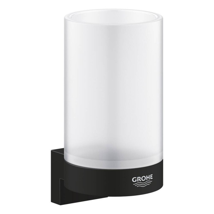 Тримач для склянки чи мильниці Grohe Selection 41217KF0 чорний матовий