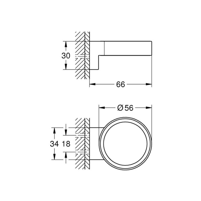 Тримач для склянки чи мильниці Grohe Selection 41217KF0 чорний матовий