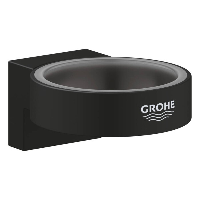 Тримач для склянки чи мильниці Grohe Selection 41217KF0 чорний матовий