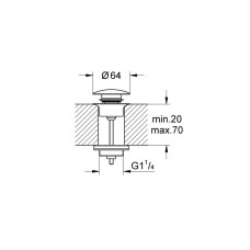 Донний клапан для раковини Grohe 29510KF0