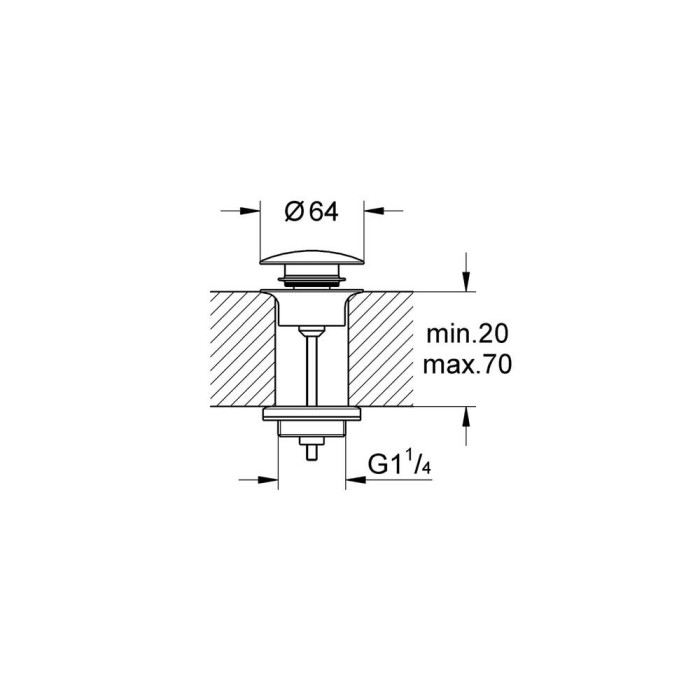 Донний клапан для раковини Grohe 29510KF0