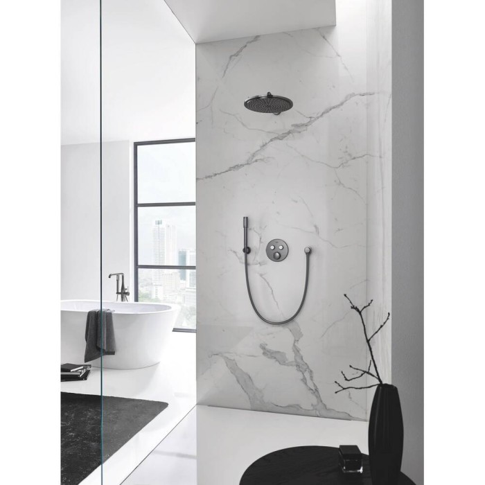 Змішувач прихованого монтажу для душу Grohe Grohtherm SmartControl 29119AL0 з термостатом на 2 виходи, графіт Змішувач прихованого монтажу для душу Grohe Grohtherm SmartControl 29119AL0 з термостатом на 2 виходи, графіт
