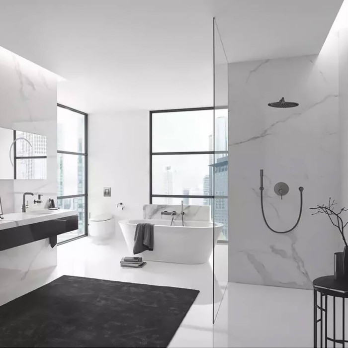 Змішувач прихованого монтажу для душу Grohe Essence 24167AL1 графіт (зовнішня частина)