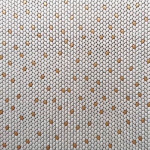 Мозаїка Mozaico De Lux V-Mos VJB-212 Super White+Gold 29,7х31,5 см