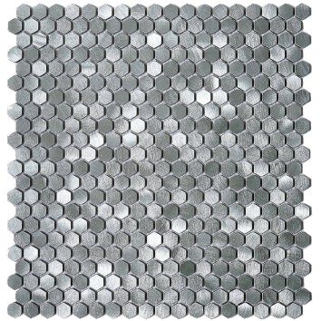 Мозаїка Mozaico De Lux Cl-Mos CCLAYRK23031 Silver Mini Metal 30,4х32,2 см