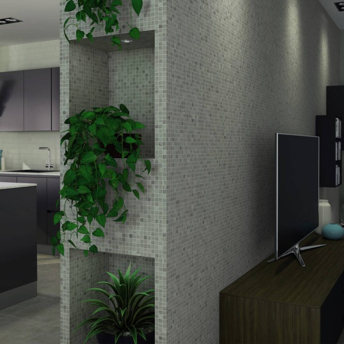 Мозаїка Mozaico De Lux Cl-Mos CCLAYRK23001 Dark Grey Stone 30,5х30,5 см