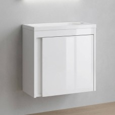 Тумба з раковиною Devit Small 063050W, 50 см, білий глянець