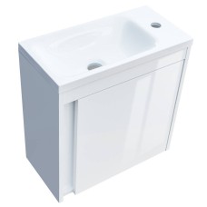 Тумба з раковиною Devit Small 063050W, 50 см, білий глянець