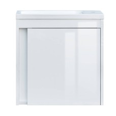 Тумба з раковиною Devit Small 063050W, 50 см, білий глянець
