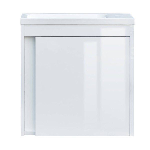 Тумба з раковиною Devit Small 063050W, 50 см, білий глянець
