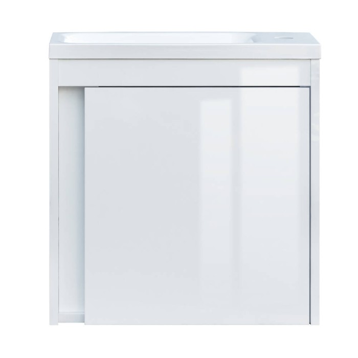 Тумба з раковиною Devit Small 063050W, 50 см, білий глянець