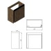 Тумба з раковиною Devit Small 063050W, 50 см, білий глянець
