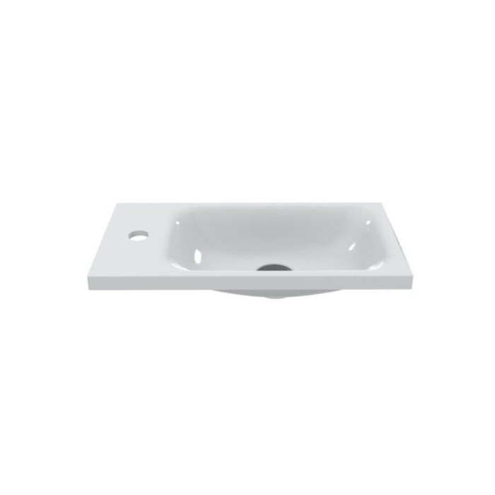 Тумба з раковиною Devit Small 063050W, 50 см, білий глянець
