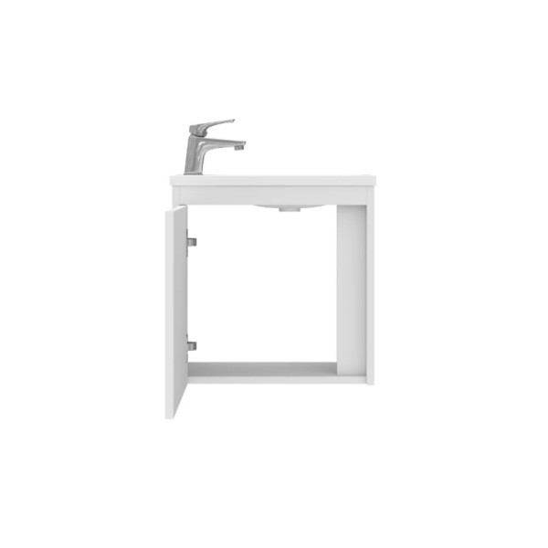Тумба з раковиною Devit Small 063050W, 50 см, білий глянець
