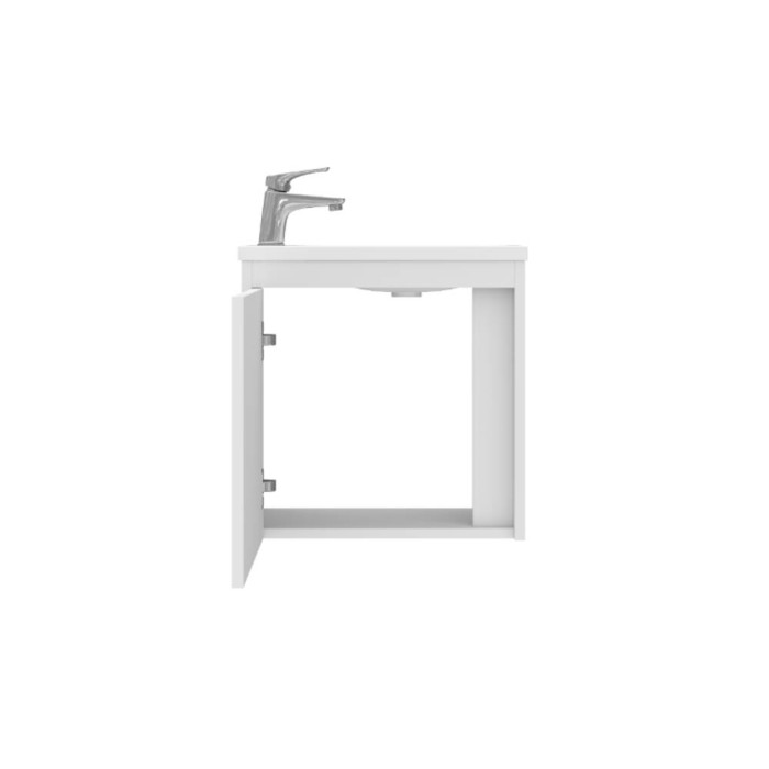 Тумба з раковиною Devit Small 063050W, 50 см, білий глянець