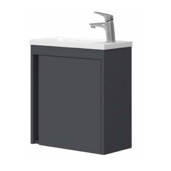 Тумба з раковиною Devit Small 063050A, 50 см, антрацит