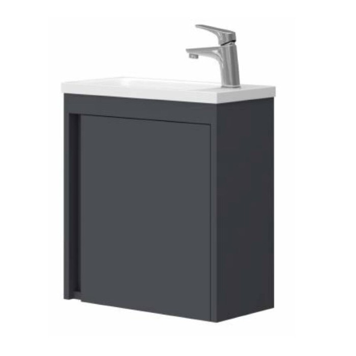 Тумба з раковиною Devit Small 063050A, 50 см, антрацит