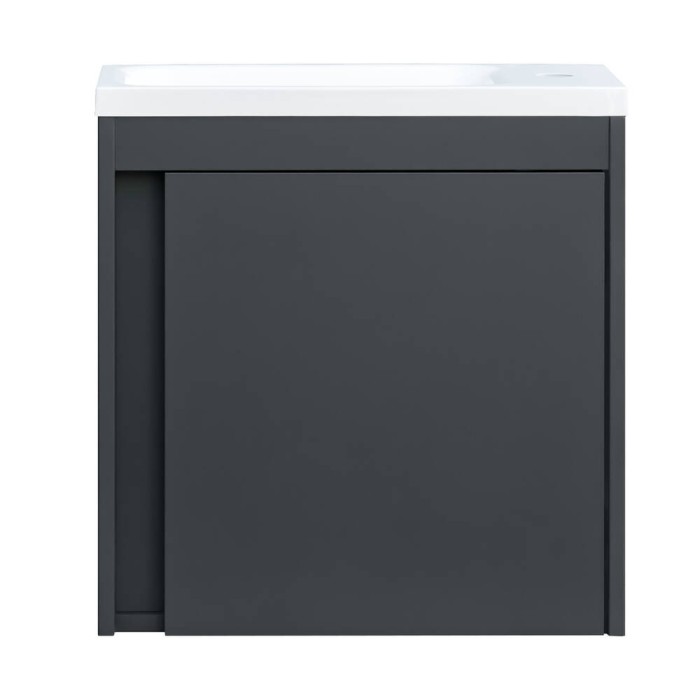 Тумба з раковиною Devit Small 063050A, 50 см, антрацит