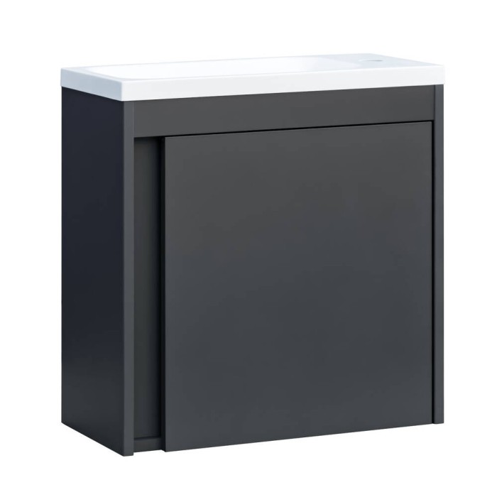 Тумба з раковиною Devit Small 063050A, 50 см, антрацит