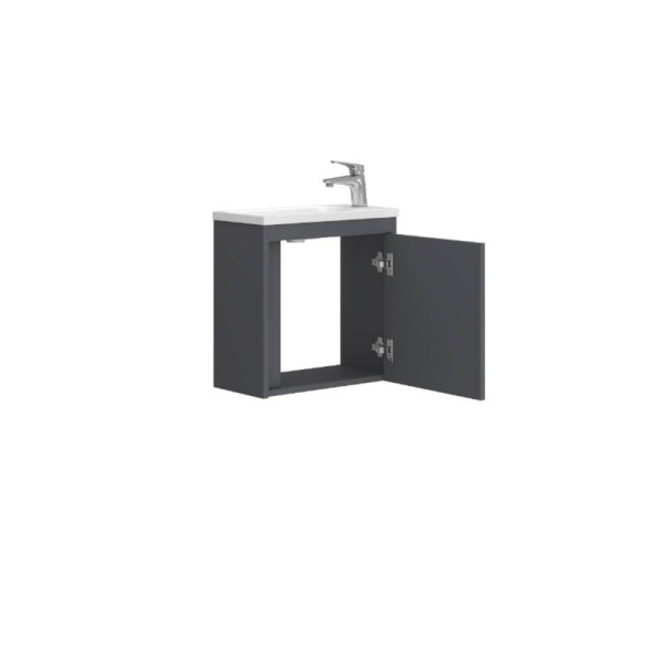 Тумба з раковиною Devit Small 063050A, 50 см, антрацит