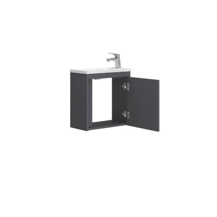 Тумба з раковиною Devit Small 063050A, 50 см, антрацит