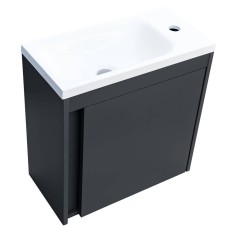 Тумба з раковиною Devit Small 063050A, 50 см, антрацит