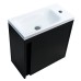 Тумба з раковиною Devit Small 063050B, 50 см, чорний