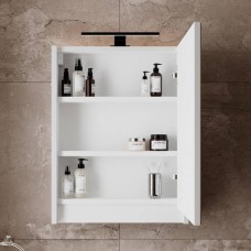 Дзеркальна шафа Devit Small 065050W з підсвіткою, біла