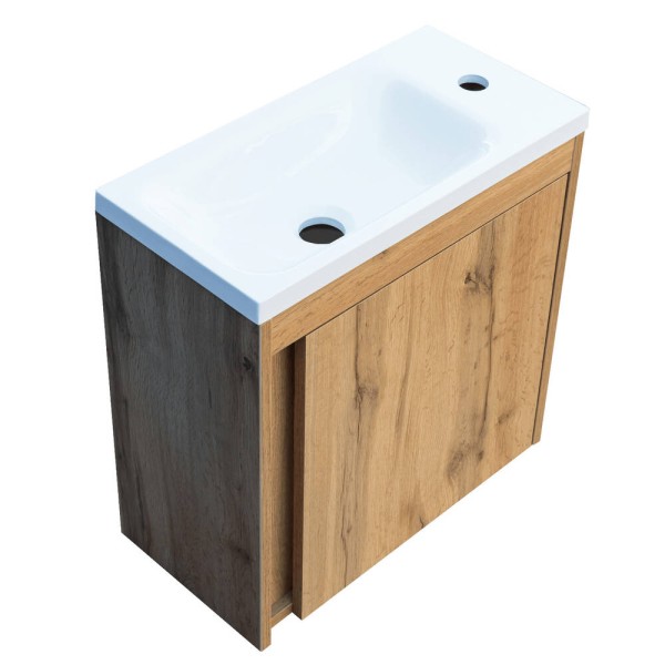Тумба з раковиною Devit Small 063050O, 50 см, дуб