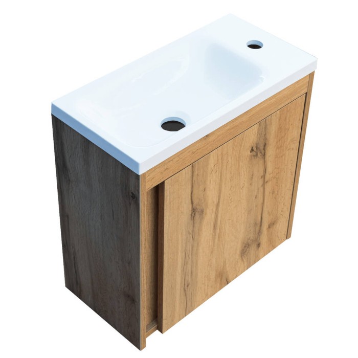 Тумба з раковиною Devit Small 063050O, 50 см, дуб