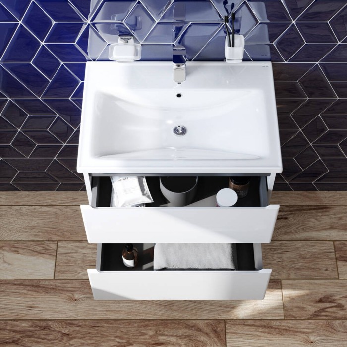Тумба з раковиною AM.PM X-Joy M85 - FHX0652 - WC0652WG38 підвісна, 65 см, білий глянець