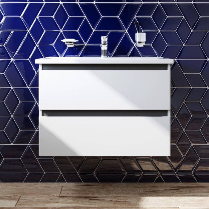 Тумба з раковиною AM.PM X-Joy M85 - FHX0802 - WC0802WG38 підвісна, 80 см, білий глянець