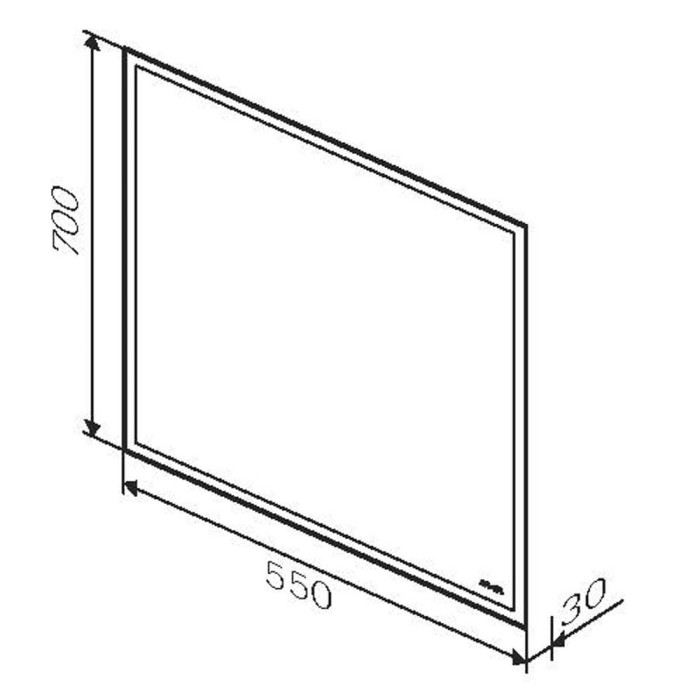 Дзеркало AM.PM GEM M91AMOX0551WG38 з LED-підсвічуванням по периметру, 55х70 см