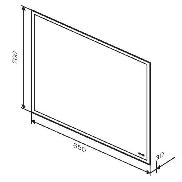 Дзеркало AM.PM GEM M91AMOX0651WG38 з LED-підсвічуванням, 65х70 см