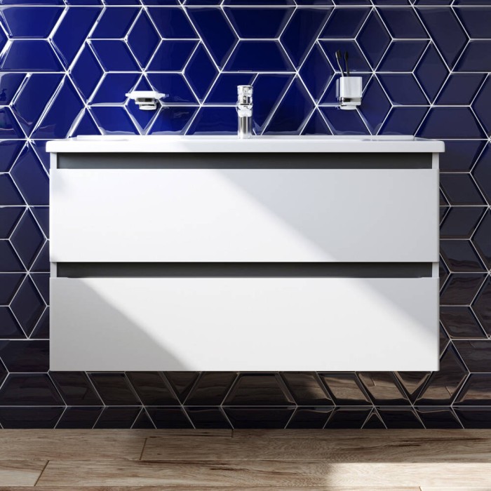 Тумба з раковиною AM.PM X-Joy M85 - FHX1002 - WC1002WG38 підвісна, 100 см, білий глянець