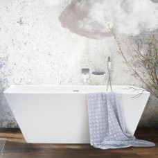 Ванна зі штучного каменю PAA QUADRO VAQUAWAS/00 Silkstone 160х75 см, пристінна, білий мат