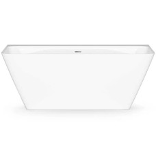 Ванна зі штучного каменю PAA Quadro Wall VAQUA/00 160х75см, пристінна, білий глянець