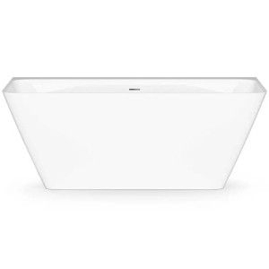 Ванна зі штучного каменю PAA Quadro Wall VAQUA/00 160х75см, пристінна, білий глянець