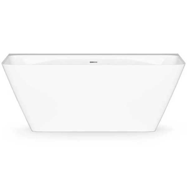 Ванна зі штучного каменю PAA Quadro Wall VAQUA/00 160х75см, пристінна, білий глянець