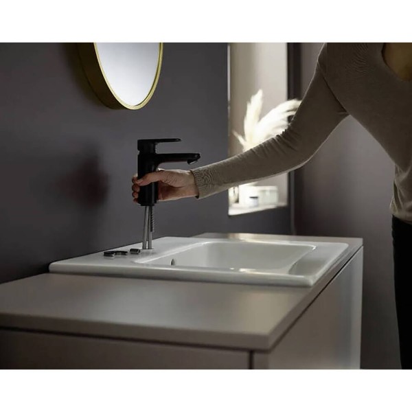 Змішувач для раковини Hansgrohe Vernis Blend CoolStart 71585670 чорний матовий
