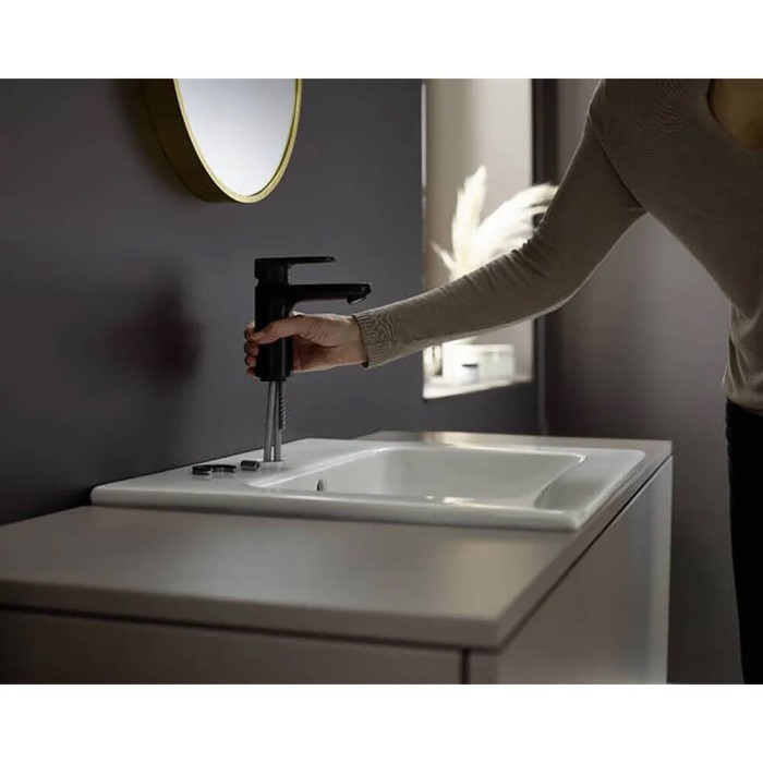 Змішувач для раковини Hansgrohe Vernis Blend CoolStart 71585670 чорний матовий Змішувач для раковини Hansgrohe Vernis Blend CoolStart 71585670 чорний матовий