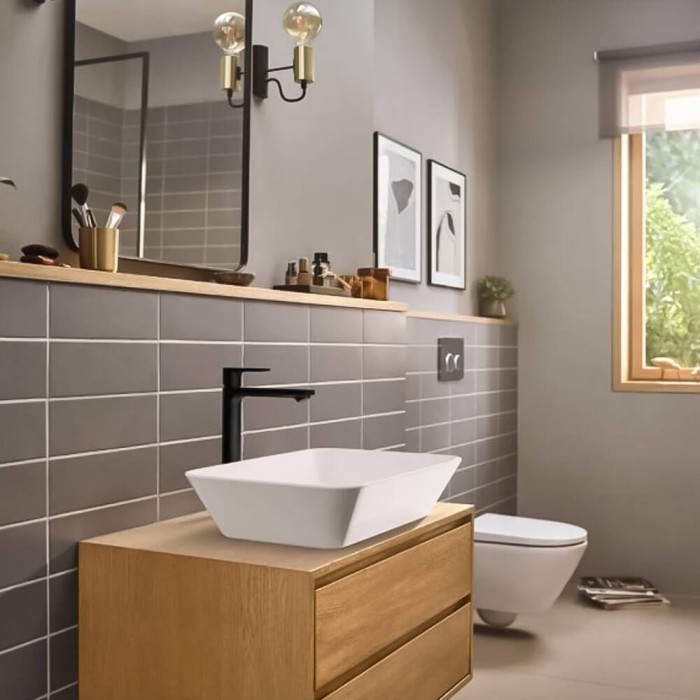 Змішувач для раковини Hansgrohe Rebris E 72591670 240 CoolStart EcoSmart+ чорний матовий