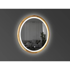 Дзеркало Luxury Wood Perfection Slim з LED підсвіткою, дуб натуральний, сенсорна кнопка-димер, 850х850мм