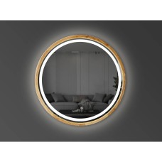 Дзеркало Luxury Wood Perfection Slim з LED підсвіткою, дуб натуральний, сенсорна кнопка-димер, 850х850мм