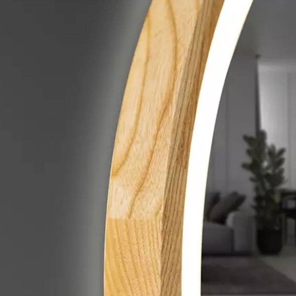 Дзеркало Luxury Wood Perfection Slim з LED підсвіткою, дуб натуральний, сенсорна кнопка-димер,750х750мм