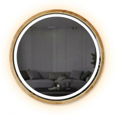 Дзеркало Luxury Wood Perfection Slim з LED підсвіткою, дуб натуральний, сенсорна кнопка-димер, 650х650мм